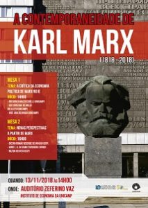 A Contemporaneidade de Karl Marx - 1818-2018