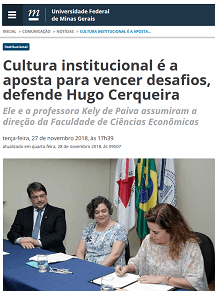 Cultura institucional é a aposta para vencer desafios, defende Hugo Cerqueira